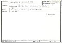 Karteikarte zum Syntyp von Polymorphina gravis Karrer, 1870
